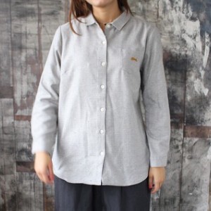 日本製　シルクアンゴラ混の綿シャツ　138103