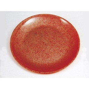 刺身・鮮魚容器 丸皿 ニシキ D-40 赤石目ゴールド