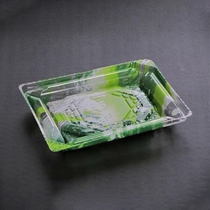 刺身・鮮魚容器 リスパック バイオPET 美枠 15-12B 海洋緑