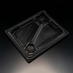 弁当容器 リスパック バイオ 枠の内 焼80-2B 黒