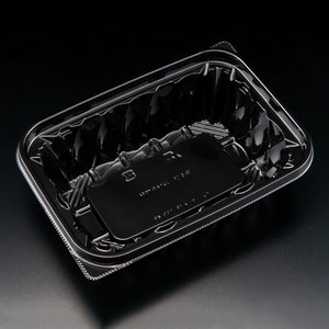 サラダ容器 リスパック バイオ アソートケース 18-13B(48) 黒
