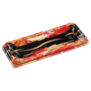 寿司容器 エフピコ 優彩1-5 本体 帯流れ赤