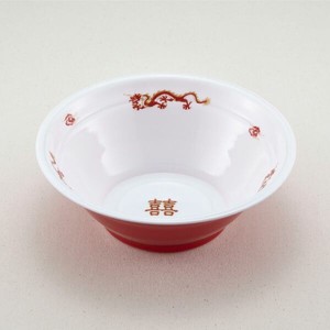 麺容器 青葉紙業 ラーメン 大(本体)龍外赤(600)