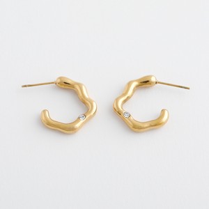 Pierced Earrings Gold Post Gold Stainless Steel
