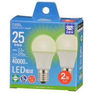 LED電球小形E17 25形相当 昼白色 2個入