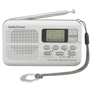 AudioComm横型スリムラジオAM/FMステレオ
