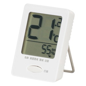 温度が見やすい温湿度計 健康サポート機能付き ホワイト