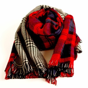 Thick Scarf Reversible Scarf Check Stole Autumn/Winter