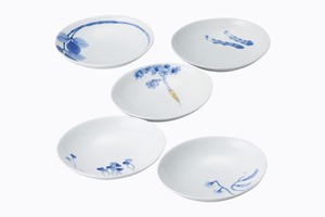 波佐见烧 小钵碗 碟子套装 5张每组 日本制造