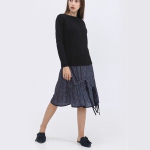 Skirt Asymmetrical Mini Pudding Velour M