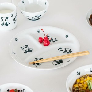 Mino ware Divided Plate Panda 21.5cm Made in Japan