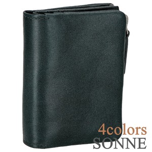 Bifold Wallet Compact Genuine Leather