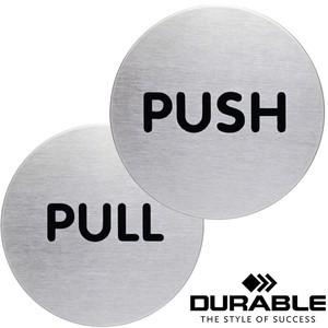 DURABLE ドア サインプレート 【PUSH】【PULL】（ドイツ・輸入・文房具・オフィス用品）