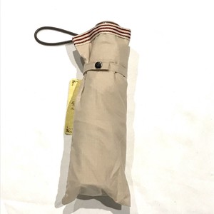 綿×ポリエステル ナチュラルテープ 3段丸ミニ 折りたたみ傘 晴雨兼用 UVカット