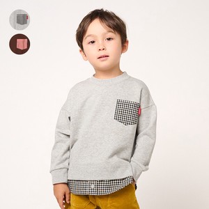 Kids' 3/4 Sleeve T-shirt Switching Checkered