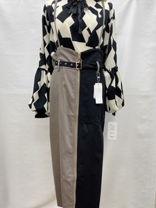 Casual Dress One-piece Dress Switching Jumper Skirt Autumn/Winter 2023