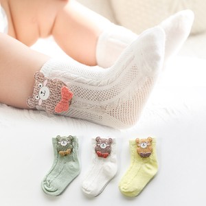 Babies Socks with Mascot Mesh Socks Kids 3-pairs Autumn/Winter