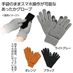 カジュアルタッチグローブ　1双　手袋/防寒/スマホ対応/シンプル