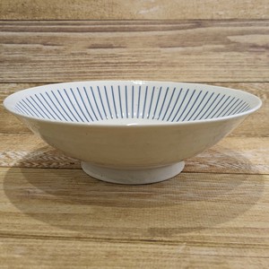 【粉引紺十草】大鉢(80麺鉢)（美濃焼・日本製・陶磁器）