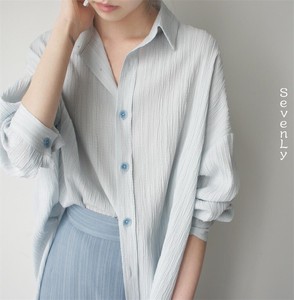 韓国ファッション 気質 長袖シャツ ブラウス「2023新作」