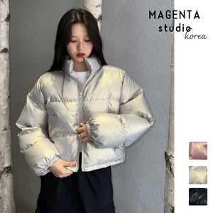 【韓国ファッション】オーロラショートペディン　ジャンパー　中綿　ショート丈