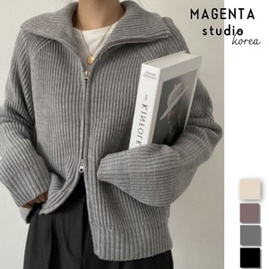 Jacket Knitted High-Neck Tops