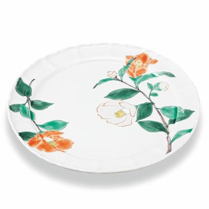 Kutani ware Main Plate Camellia 7-go