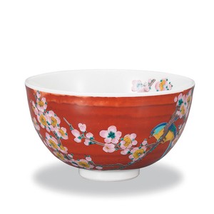 Kutani ware Rice Bowl Japanese Plum