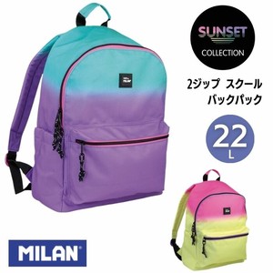 MILAN【サンセット シリーズ】2ジップ スクール バックパック 22L（スペイン・輸入・バッグ）