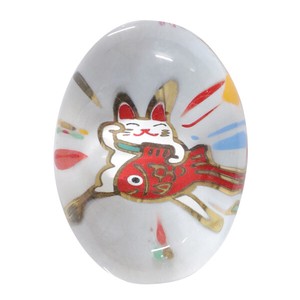 日本製 made in japan ガラス箸置 招き猫と鯛 520285