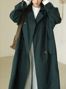 Coat Plain Color Long Sleeves Ladies' Autumn/Winter