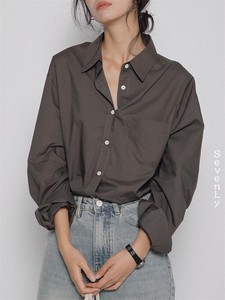 韓国ファッション ゆったりする シャツ ブラウス「2023新作」