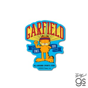 ガーフィールド ダイカットミニステッカー SPORTS STAR アメリカ アニメ Garfield 猫 GF047