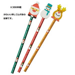 クリスマス消しゴム付き鉛筆　300本セット