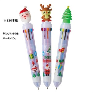 クリスマス10色カラーボールペン　120本セット