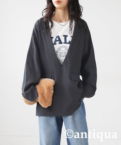 Antiqua T-shirt Pullover Long Sleeves Tops Ladies' Popular Seller Autumn/Winter