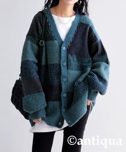 Antiqua Cardigan Color Palette Long Sleeves Tops Cardigan Sweater Ladies Autumn/Winter