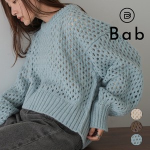 Sweater/Knitwear 4-Type Yarn Wool Blend Special price Low Gauge Mesh Knit