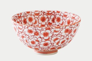 Rice Bowl Red Porcelain Arita ware Made in Japan