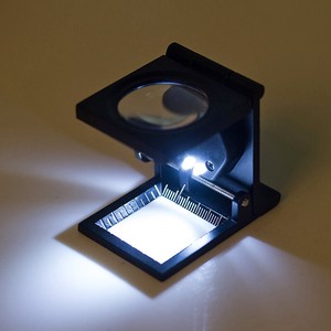 新作 拡大鏡  デュアル LED ランプ 3 折り畳み  YEB289