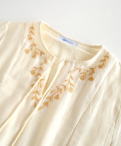 Casual Dress Silk Cotton Embroidered