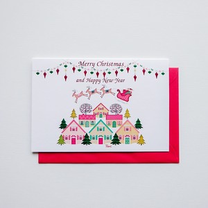 クリスマス グリーティングカード 輸入カード ドイツ製 クリスマスの街並み