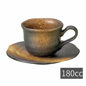 コーヒーカップ&ソーサー 黒備前 180ml  日本製 美濃焼