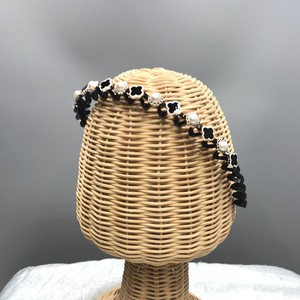 Hairband/Headband Pearl black Flowers