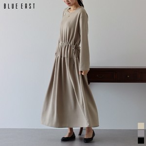 Casual Dress Long One-piece Dress Drawstring Cut-and-sew
