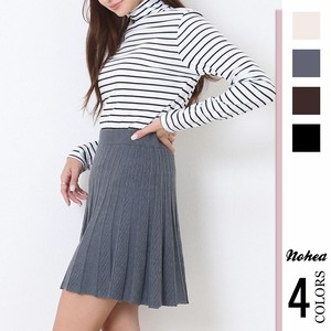 Skirt Flare Mini Waist Knit Skirt
