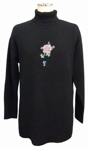 Sweater/Knitwear Cowl Neck Embroidered