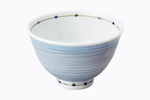 Hasami ware Rice Bowl Calla Lily Colorful Dot Made in Japan