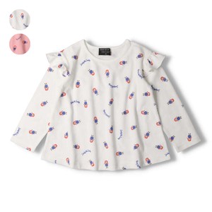 Kids' 3/4 Sleeve T-shirt Patterned All Over A-Line Made in Japan