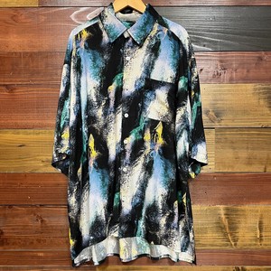 Button Shirt Patterned All Over Spring/Summer Rayon